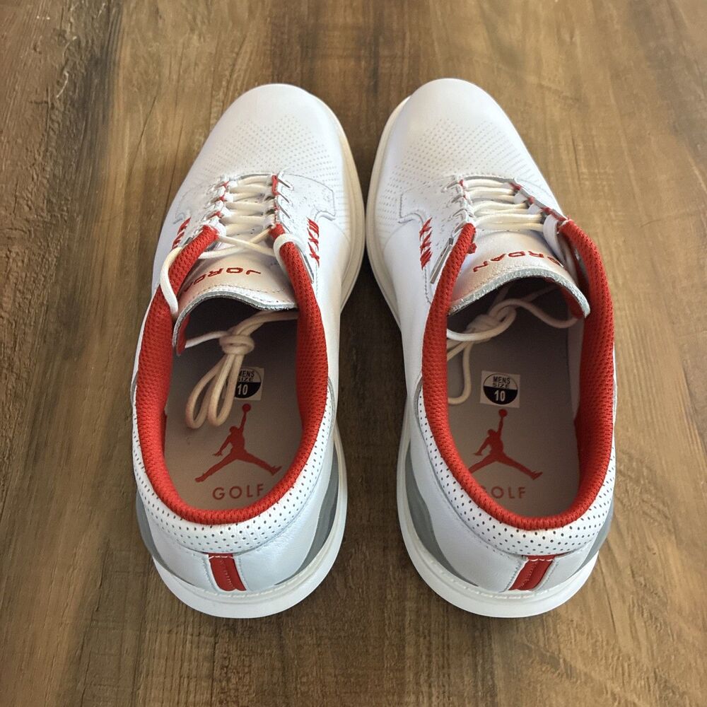 Jordan ADG 5 Fire Red White Silver Men Size 11 Golf Shoes FQ6642-101 - Picture 4 of 7